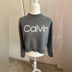 Calvin Klein Performance Gray cropped sweatshirt- large NWOT